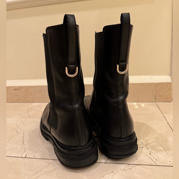 Sergio Rossi Black Leather Ankle Boots - Picture 4 of 16